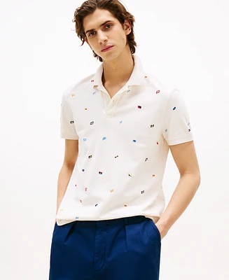 Tommy Hilfiger Men's Big & Tall All-Over Flag Polo Shirt