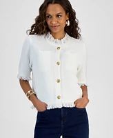 I.n.c. International Concepts Petite Short-Sleeve Cardigan, Exclusively at Macy's