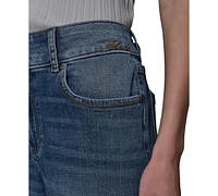 Karl Lagerfeld Paris Women's Scallop-Edge Cropped Jeans