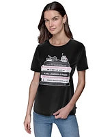 Karl Lagerfeld Paris Women's Karl's Library Crewneck Tee