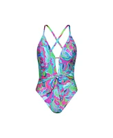 Sunshine 79 Women's One Piece Swimsuit Swirltopia V Plunge