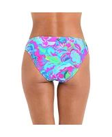 Sunshine 79 Women's Bottoms Swim Swirltopia Shirred Side Hipster