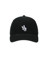 Disney Men's Mickey Mouse Glove Black Unstructured Baseball Cap