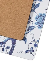 Laura Ashley Summer Palace Cork Placemats Set of 4, 16" x 12"