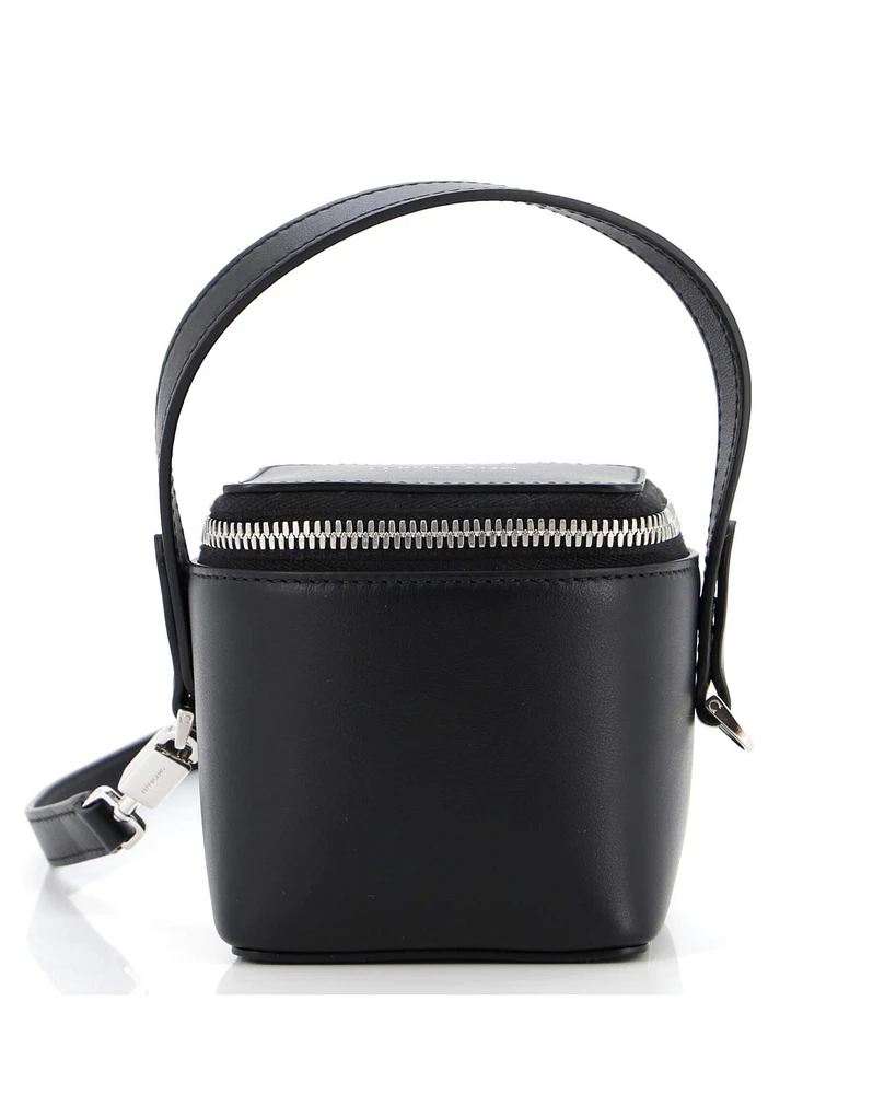Pre-Owned Salvatore Ferragamo Micro Gancicni Top Handle Vanity Case Leather
