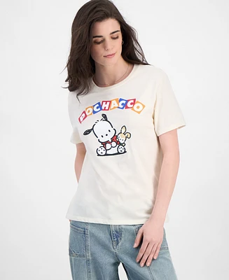 Love Tribe Juniors' Pochacco Graphic-Print Crewneck Tee