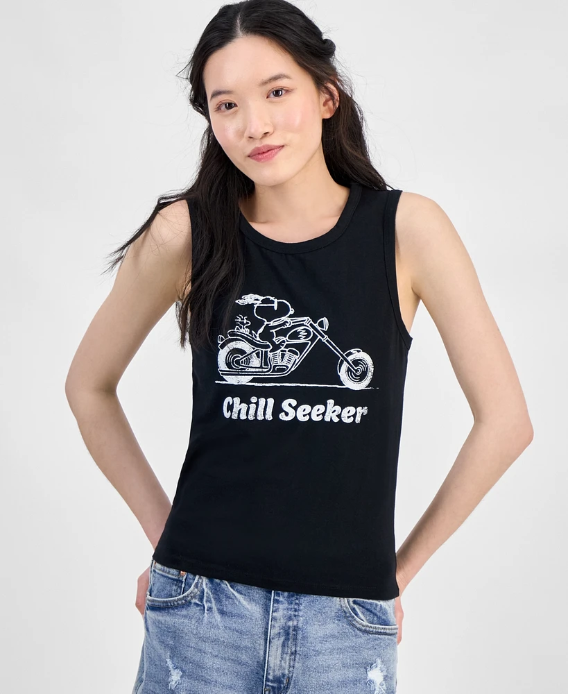 Disney Juniors' Chill Seeker Snoopy Graphic Tank Top