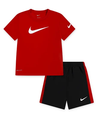 Nike Toddler Boys 2-Piece Swoosh T-Shirt and Shorts Set