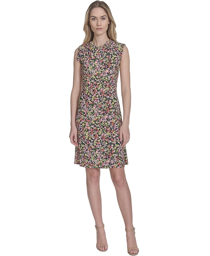 Tommy Hilfiger Women's Sleeveless Floral-Print Shift Dress