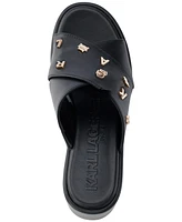 Karl Lagerfeld Paris Women's Caleigh X Band Wedge Sandals