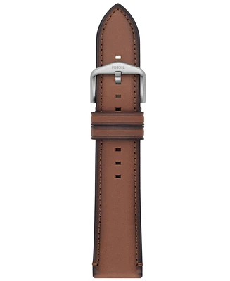 Fossil Men Brown Leather Watch Band, 22mm