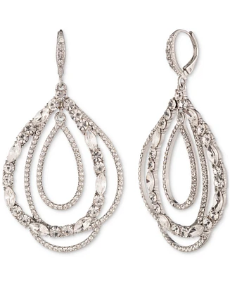 Givenchy Mixed Crystal Tear-Shape Orbital Drop Earrings