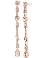 Givenchy Mixed Cut Crystal Linear Drop Earrings