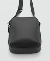 Mango Men's Patent Faux-Leather Shoulder Bag