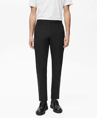 Mango Men's Stretch Fabric Slim-Fit Trousers