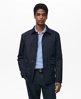 Mango Men's Water-Repellent Cotton Jacket