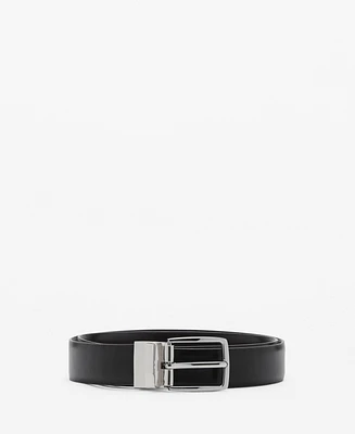 Mango Men's Reversible Suit Leather Belt