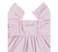 Huggies Baby Girls Ruffled-Sleeve Jersey Dress & Bloomer Set