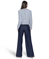 Karl Lagerfeld Paris Women's Tweed Collarless Jacket