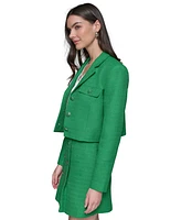 Karl Lagerfeld Paris Women's Cropped Tweed Jacket
