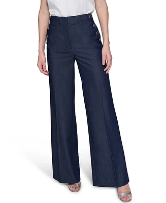 Karl Lagerfeld Paris Women's Wide-Leg Sailor Pants