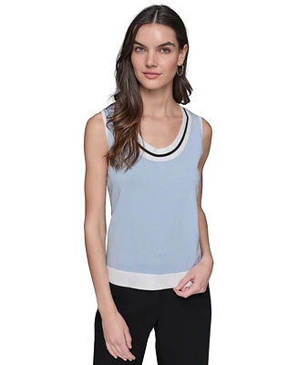Karl Lagerfeld Paris Women's Colorblocked Sleeveless Top