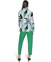 Karl Lagerfeld Paris Women's Geometric-Print Blouse