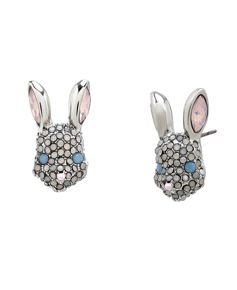 Betsey Johnson Faux Stone Spring Bunny Stud Earrings