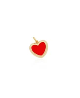 The Lovery Coral Puffy Heart Charm 14K Gold