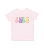 Sweet Wink Toddler Girls Easter Peeps Patch Short Sleeve T-Shirt