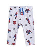 Marvel Avengers Spider-Man Bodysuit Pullover T-Shirt and Pants 4 Piece Layette Set