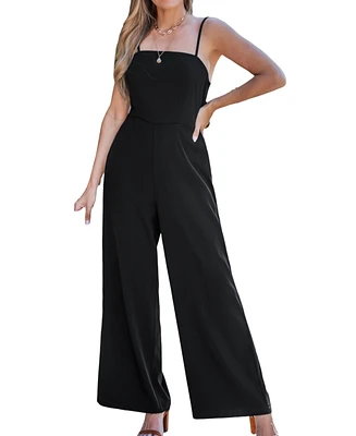 Cupshe Women's Midnight Elegance Black Jumpsuit