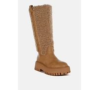 Lapland Fur Detail Calf Length Boots