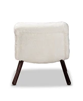 Baxton Studio 26.8" Eisa Modern and Contemporary Sherpa Upholstered Accent Chair