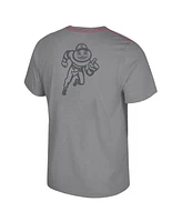 Colosseum Men's Gray Ohio State Buckeyes Dual Logo T-Shirt