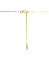 Diamond Bezel Oval Pendant 18" Necklace (1/5 ct. t.w.) in 14k Gold