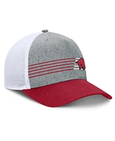 Fanatics Men's Heather Gray/Cardinal Arkansas Razorbacks Profile Trucker Adjustable Hat