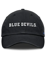 Nike Men's Black Duke Blue Devils Core Club Mascot Wordmark Adjustable Hat