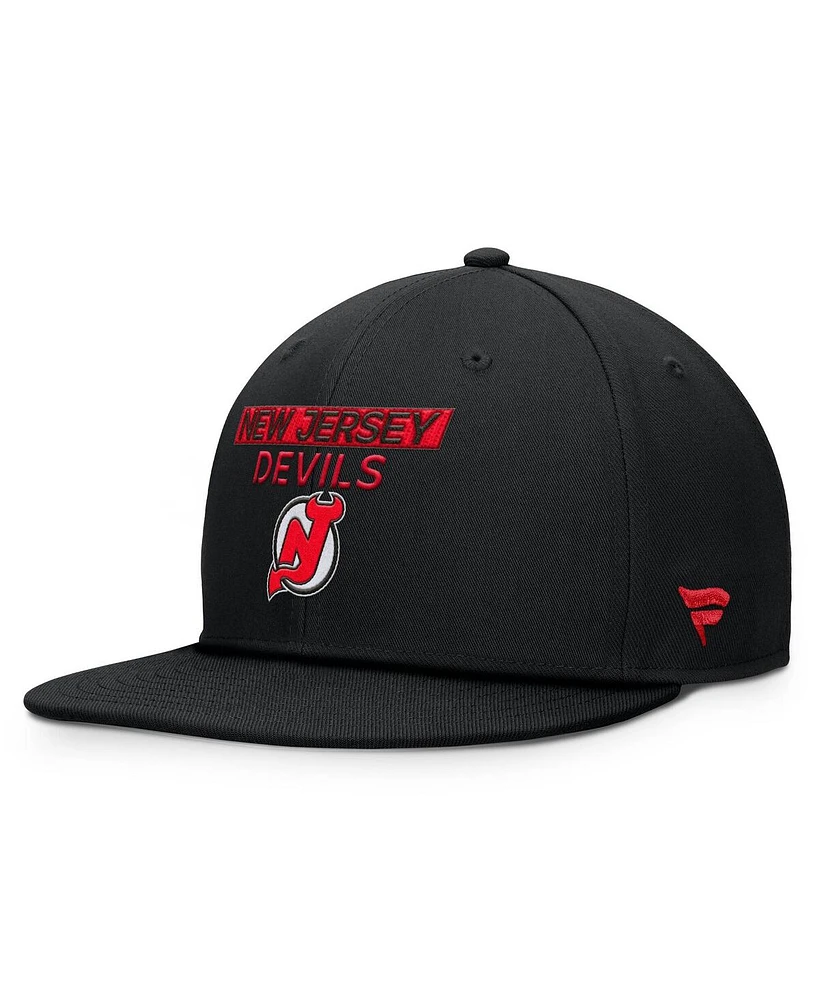 Fanatics Men's Black New Jersey Devils Authentic Pro Prime Snapback Hat