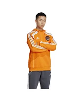 Adidas Men's Orange Houston Dynamo Fc 2025 Travel Pullover Hoodie