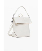 Desigual Women's Medium chrome flap backpack