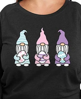 Hybrid Apparel Plus Easter Gnomes Graphic Pullover T-Shirt