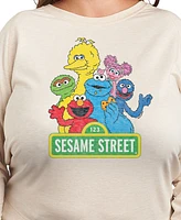 Hybrid Apparel Plus Sesame Street Group Graphic Pullover T-Shirt