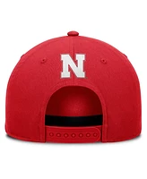 Fanatics Men's Scarlet Nebraska Huskers Foul Ball Rope Adjustable Hat