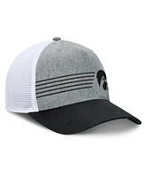 Fanatics Men's Heather Gray/Black Iowa Hawkeyes Profile Trucker Adjustable Hat