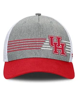 Fanatics Men's Heather Gray/Red Houston Cougars Profile Trucker Adjustable Hat