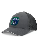 Fanatics Men's Gray Vancouver Canucks Authentic Pro Home Ice Trucker Adjustable Hat