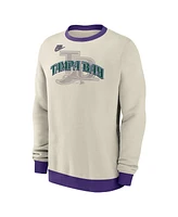 Nike Men's Cream Tampa Bay Rays Cooperstown Collection Fleece Pullover Sweatshirt
