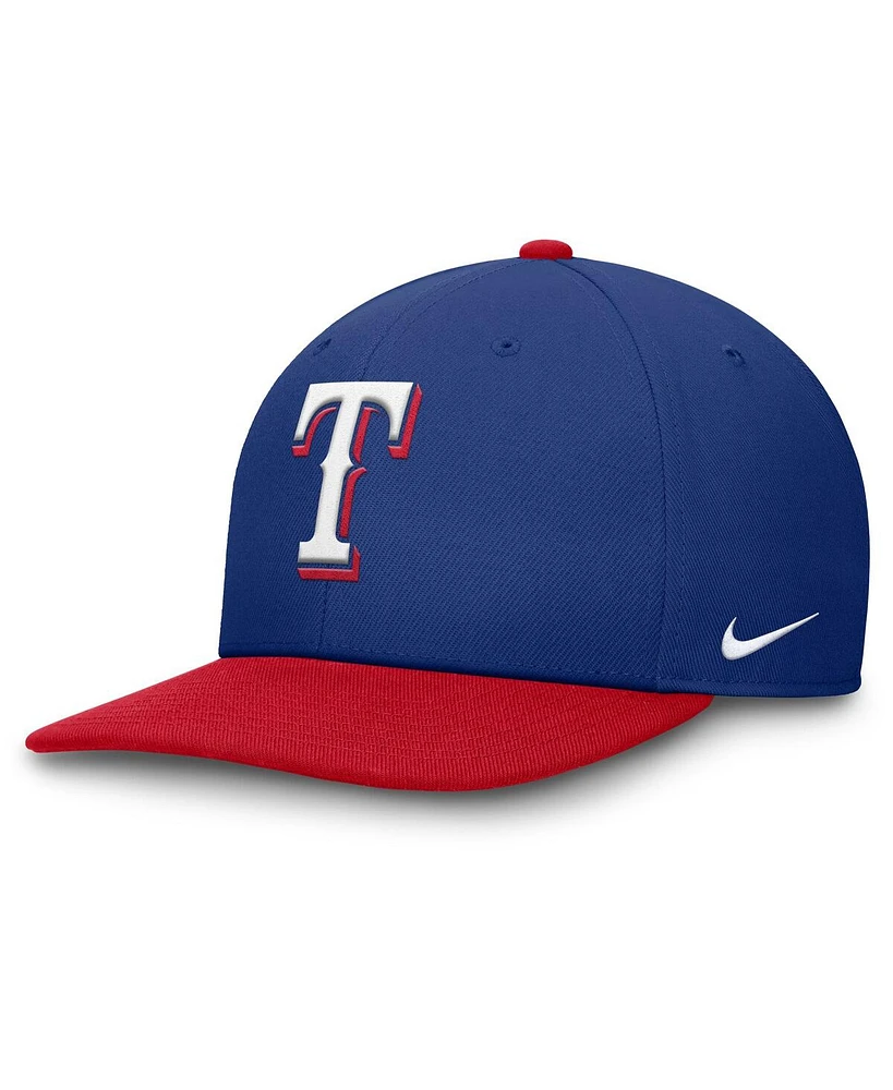 Nike Men's Royal/Red Texas Rangers Pro Performance Snapback Hat