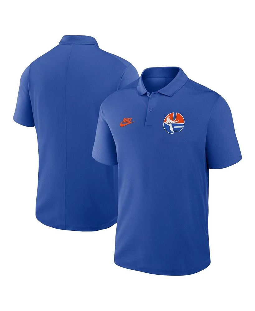 Nike Men's Royal Florida Gators Primetime Victory Legacy Vault Logo Performance Polo Shirt